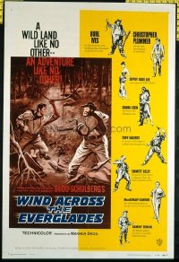 1619 WIND ACROSS THE EVERGLADES one-sheet movie poster '58 Ives, Plummer