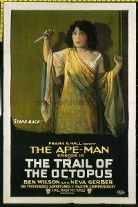 #130 TRAIL OF THE OCTOPUS Chap 10 one-sheet movie poster '19 serial mystery!!