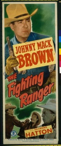t416 FIGHTING RANGER insert movie poster '48 Johnny Mack Brown