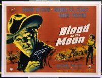 v127 BLOOD ON THE MOON  British quad '49 Robert Mitchum