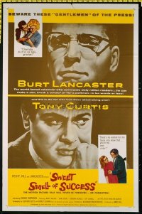 #267 SWEET SMELL OF SUCCESS one-sheet movie poster '57 Lancaster, Curtis!