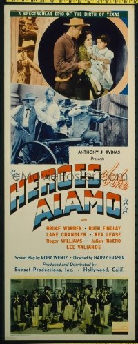 t090 HEROES OF THE ALAMO insert movie poster '37 Lane Chandler