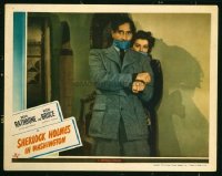 #224 SHERLOCK HOLMES IN WASHINGTON lobby card '42 Basil Rathbone!