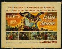 1174 FLAME & THE ARROW title lobby card '50 Burt Lancaster, Mayo