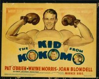 1231 KID FROM KOKOMO title lobby card '39 boxing Wayne Morris, O'Brien