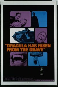 VHP7 500 DRACULA HAS RISEN FROM THE GRAVE int'l style one-sheet movie poster '69