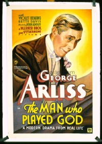 039 MAN WHO PLAYED GOD ('32) paperbacked 1sheet