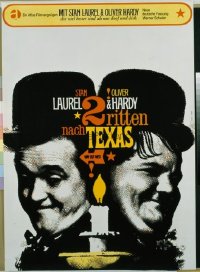 t223 WAY OUT WEST German movie poster R60s Laurel & Hardy classic!