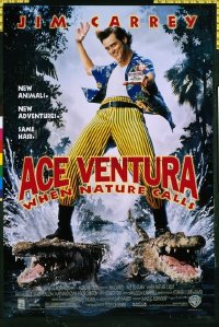 4602 ACE VENTURA WHEN NATURE CALLS one-sheet movie poster '95 Jim Carrey
