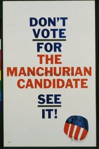 v393 MANCHURIAN CANDIDATE ('62)  special poster '62 Sinatra