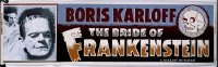 111 BRIDE OF FRANKENSTEIN R1953 paper banner