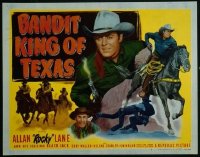 t370 BANDIT KING OF TEXAS 8 movie lobby cards '49 Rocky Lane rides!