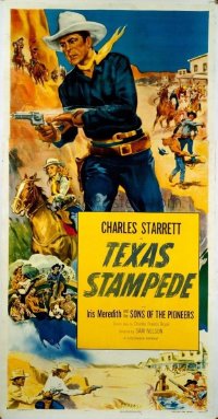 t028 CHARLES STARRETT stock 1sh '52 art of Charles Starrett by Glenn Cravath, Texas Stampede