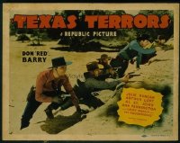 t050 TEXAS TERRORS title lobby card '40 Don Red Barry, Jimmy Wakely