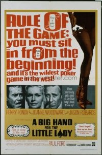 1512 BIG HAND FOR THE LITTLE LADY one-sheet movie poster '66 Henry Fonda