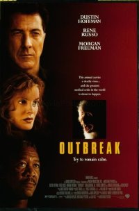 4669 OUTBREAK DS one-sheet movie poster '95 Dustin Hoffman, Freeman