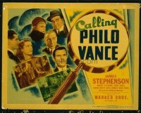 1131 CALLING PHILO VANCE title lobby card '40 James Stephenson is Philo