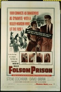 1554 INSIDE THE WALLS OF FOLSOM PRISON one-sheet movie poster '51 Cochran