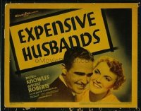 1169 EXPENSIVE HUSBANDS title lobby card '37 Patric Knowles, Roberts