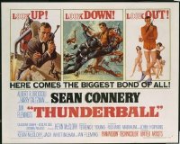 #355 THUNDERBALL 1/2sheet '65 Connery as Bond
