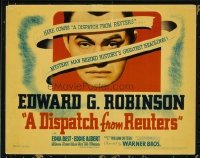 1160 DISPATCH FROM REUTERS title lobby card '40 Edward G. Robinson