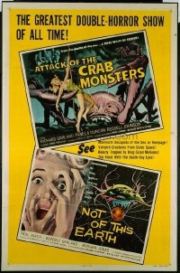080 NOT OF THIS EARTH ('57)/ATTACK OF CRAB MONSTERS 1sheet
