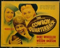 1147 COWBOY QUARTERBACK title lobby card '39 Burt Wheeler, football!