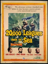 VHP7 069 20,000 LEAGUES UNDER THE SEA 30x40 movie poster '55 Disney
