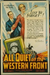 277 ALL QUIET ON THE WESTERN FRONT ('30) R34 1sheet