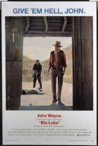 JW 321 RIO LOBO one-sheet movie poster '71 John Wayne, give 'em hell, John!