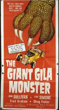 v118 GIANT GILA MONSTER  3sh '59 teen sci-fi horror!