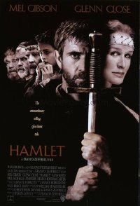 4636 HAMLET DS one-sheet movie poster '90 Mel Gibson, Close