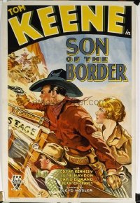 320 SON OF THE BORDER paperbacked 1sheet