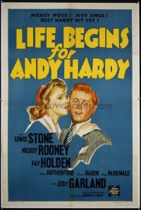 148 LIFE BEGINS FOR ANDY HARDY 1sheet