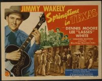 t447 SPRINGTIME IN TEXAS title lobby card '45 Jimmy Wakely w/guitar!