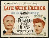 1244 LIFE WITH FATHER title lobby card '47 William Powell, Irene Dunne
