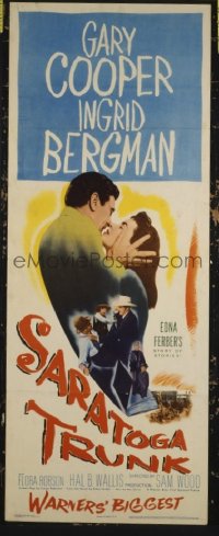 3356 SARATOGA TRUNK insert movie poster '45 Gary Cooper, Bergman