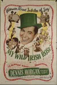 1569 MY WILD IRISH ROSE one-sheet movie poster '48 Dennis Morgan
