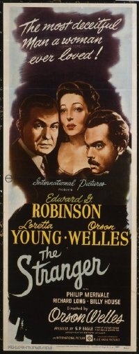VHP7 064 STRANGER insert movie poster '46 Orson Welles, Robinson, Young