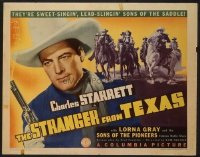t341 STRANGER FROM TEXAS half-sheet movie poster '39 Charles Starrett