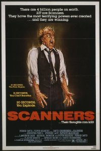 VHP7 567 SCANNERS one-sheet movie poster '81 David Cronenberg, classic image!