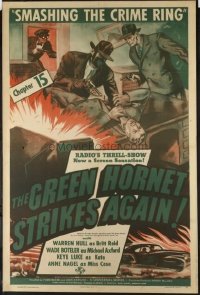 #218 GREEN HORNET STRIKES AGAIN 1sh40 serial