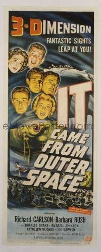 v121 IT CAME FROM OUTER SPACE linen insert '53 classic 3D sci-fi!