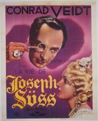 VHP7 045 JEW SUSS linen Belgian movie poster '34 Conrad Veidt, English!