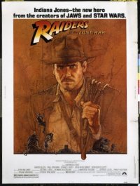 #409 RAIDERS OF THE LOST ARK 30x40 movie poster '81 Harrison Ford!
