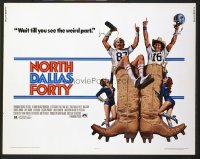 t488 NORTH DALLAS FORTY half-sheet movie poster '79 Nick Nolte, football!