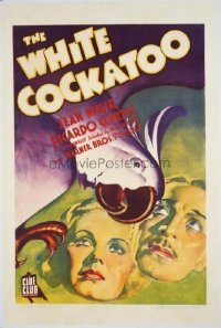 VHP7 046 WHITE COCKATOO linen one-sheet movie poster '35 great artwork image!