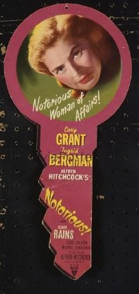 #211 NOTORIOUS set of 4 door hangers '46 Grant, Bergman!