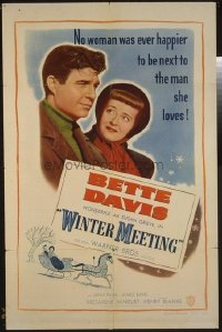 1620 WINTER MEETING one-sheet movie poster '48 Bette Davis, Jim Davis