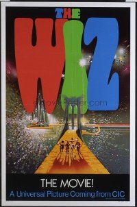 VHP7 549 WIZ teaser one-sheet movie poster '78 great Bob Peak artwork!, Jackson